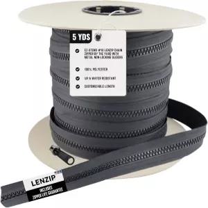 EZ-Xtend 10 렌지프 체인 플라스틱 성형 지퍼 야드 단위 - 비잠금 슬라이더 포함 보트 쿠션 더플백 배낭