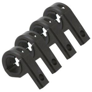 오토바이 LED 라이트 클램프 브래킷 스포트라이트 튜브 마운트 키트 검정색 플라스틱 조절 가능