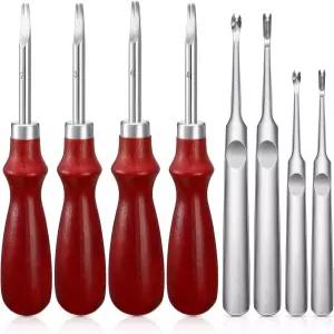 머더 8피스 엣지 가죽 베벨러 커팅 및 스키빙 DIY 공예 도구 작업을 위한 핸드 홈 1.5mm