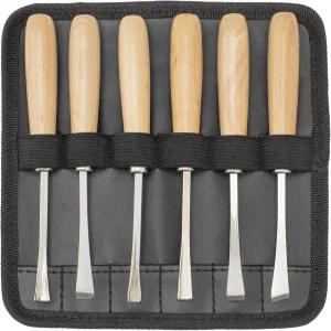 Glorex 6 3802 847 - 휴대용 가방에 담긴 6종 조각 칼 세트 다양한 목재 마킹 성형 모델링 절단 및