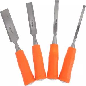 AOKWAWALIY 4PCS 전문가용 조각 세트 DIY 공예용 수공구 플라스틱 핸들 수동 끌 목공 키트 도구