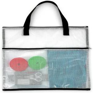 Ymapinc 자수 가방 오거나이저 십자수 공예용 15.75×16.14인치 바늘꽂이 대형 지퍼 파우치 재봉 보관용