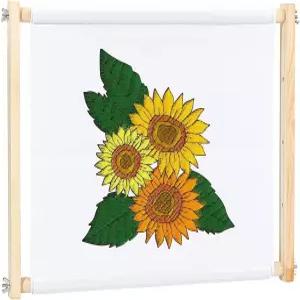 FINGERINSPIRE 나무 자수틀 17.3x13.8 직사각형 조절 가능한 니들포인트 스트레처 틀 자수 태피스트리