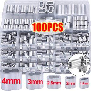 이중 구멍 케이블 프 링 8자형 알루미늄 버클 슬리브 와이어 로프 고정 클립 코드 하드웨어 도구