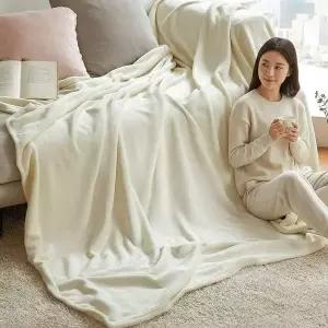 [에이치플러스몰]보들보들한 극세사 대형 담요 160x200cm 캠핑용 밍크 블랭킷