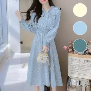 [하프클럽/셀러허브_여성트랜드패션]A라인 꽃무늬 원피스 니트원피스 여름