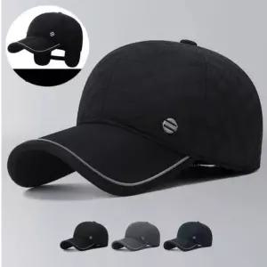 [에이치플러스몰]볼캡 모자 도톰기모 따뜻한 히든 방한볼캡 편안하고 귀마개 워머