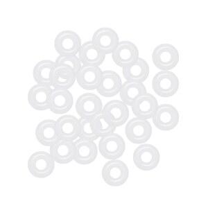 흰색 실리콘 링 개스킷 커피 머신용 O링 5mm OD 2mm 내경 1 너비 VMQ 도장 30Pc