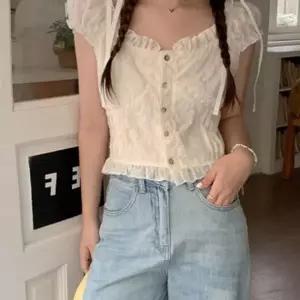 [하프클럽/셀러허브_여성트랜드패션]여성 학생 반팔티 블라우스 우아한 여