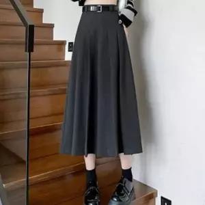 [하프클럽/셀러허브_여성트랜드패션]겨울 주름치마 따뜻한 플 에이라인 모