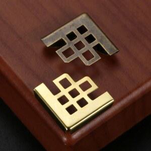 50Pcs 황동 16*16mm 메뉴 코너 장식 프로텍터 사진 프레임 스크랩북 앨범 꾸밈 보호기 브래킷