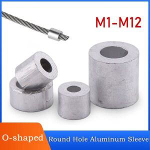 1 50pcs 라운드 알루미늄 슬리브 와이어 프 페룰 코드 케이블 고정 로프 하드웨어 M1 M12