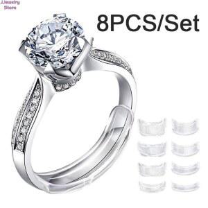 귀하의 반지에 대 한 8pcs 실리콘 보이지 않는 반지 조정자 감속 기 Sizer 스페이서 가드