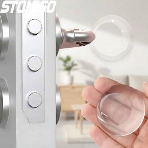 1개 재사용 가능한 실리콘 도어 벽 보호대 및 손잡이용 충격 방지 패드 홈 개선용 하드웨어