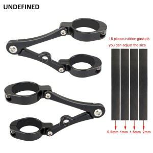 범용 라이트 브래킷 마운트 클램프 포크 튜브 거치대 오토바이 카페 레이서 33mm 58mm 54mm 49mm 45mm 41mm 37mm