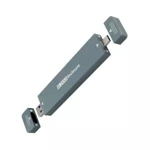 USB3.1 C타입 A타입 듀얼 인터페이스 SSD 외장케이스 전송속도 10gbps 노트북 PC 컴퓨터 스마트폰 태블릿