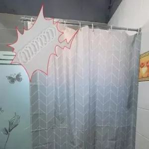 [SBD] 방수 욕실 샤워커튼 비닐커튼 그레이 150x180