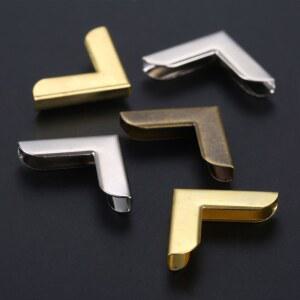 골드 스크랩북 노트북 앨범 카드 메뉴 아이언 파일 책 코너 도금 프로텍터 20x20mm 20