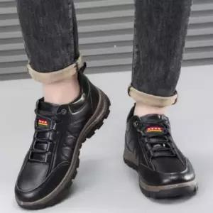 남성용 투톤 베이직 가죽 워커 캐주얼 데일리 슈즈 2컬러