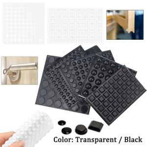 자체 접착식 도어 스톱 투명/검정 고무 댐퍼 완충제 캐비닛 범퍼 실리콘 가구 도트 쿠션 보호 패드