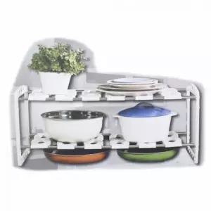 그릇건조대 씽크대 정리선반 2개 높낮이조절 수납 선반