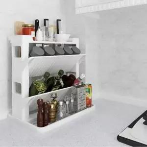 양념통 선반 주방 조미료 거치대 2단 3단 수납 정리대