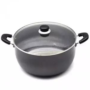 [RIZPICK]곰솥냄비 30cm 사골 들통 메탈릭 실버 깊은냄비