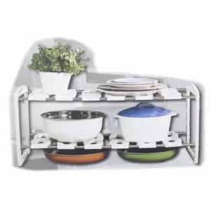 그릇건조대 씽크대 정리선반 2개 높낮이조절 수납 선반