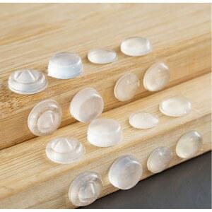 투명 실리콘 미끄럼 방지 스티커 8x1 5/12x4mm 자체 접착 부드러운 과립 도어 핸들 쿠션 보호 매트