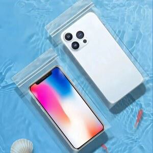 100개 투명 방수 휴대폰 가방 자동 밀봉 방진 일회용 보호 모든 휴대폰용 터치 스크린 호환