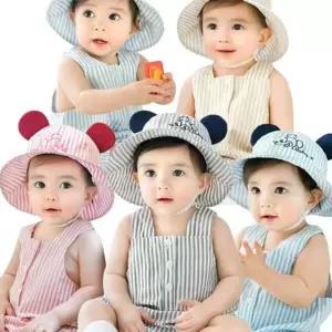 믹키 스트라이프 롬퍼 2종세트203553