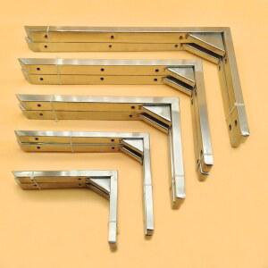 두꺼운 스테인레스 스틸 삼각형 브래킷 대리석 조리대 아래 지지대 세면대 선반 하드웨어 6 20 인치