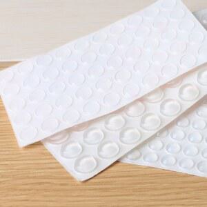 실리콘 스티커 자가 접착 투명 부드러운 입자 도어 핸들 미끄럼 방지 쿠션 보호 매트