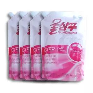 [리필] 울샴푸 오리지널 1500ml 4개 소중한옷 향기롭게 손상관리