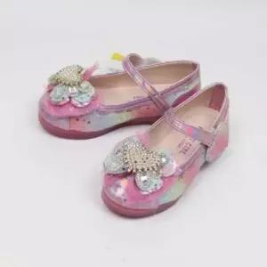 글로시 하트장식 LED 반짝이 여아공주구두