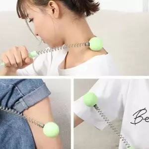 스프링 공마사지 스틱 어깨 뒷목 마사지