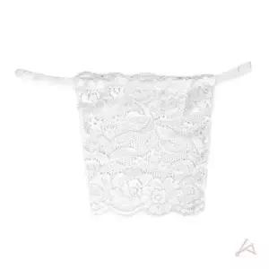 레이스 가슴 가리개 화이트