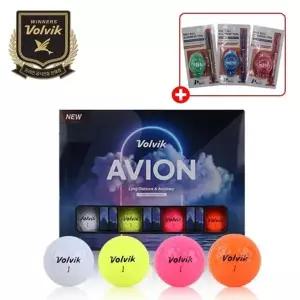 [볼빅] 아비온 칼라 골프공 1더즌 (12구) + 클립형 볼라이너 1개