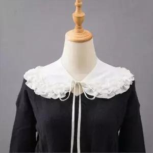 [옷은날개] 빅카라 레이어드 페이크 프릴 원피스 블라우스 러블리