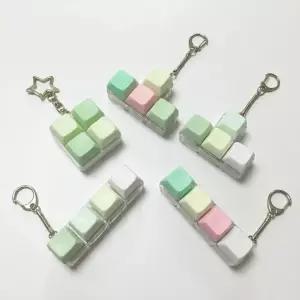 키보드 딸깍이 키링 키캡 키링 기계식 청축 키홀더 열쇠고리 클릭커 키감