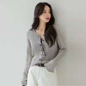 [시크폭스] 이니아 린넨 골지니트 가디건_61CA2209