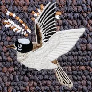 소량 와펜 제작 자수패치 열 접착식 스티커 커스텀 참새 새모양