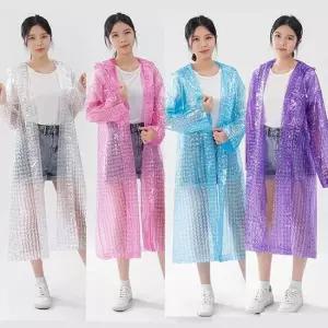 [라일리여성의류] Rly 3D무늬 다회용우의 남녀공용 고급비닐비옷