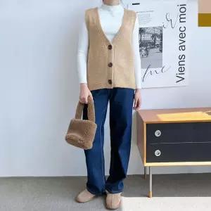 [라일리여성의류] Rly 여성 패딩 정장 오버핏 여자조끼코디 캐쥬얼 루즈