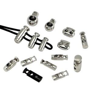 10개입 금속 로프 스프링 피그 노즈 버클 의류용 탄성 조절 후디 밴드 모자 걸이 허리끈