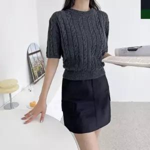 [라일리여성의류] Rly 니트티 여자니트티 캐쥬얼 라운드니트 봄 정장