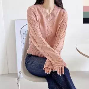 [라일리여성의류] Rly 라운드니트 터틀넥 루즈핏 봄 대학생 롱 롱니트