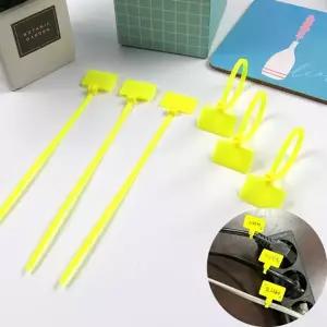 네임택 전선 메모 랜선 작성 케이블타이 노랑1P 케이