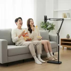 스탠드 휴대폰 거치대 프리무빙 홀더 침대 소파 책상 스튜디오