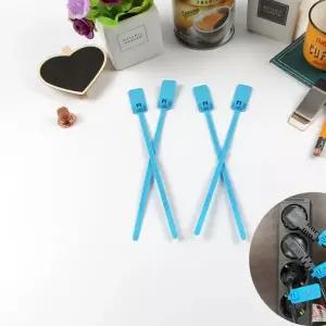 세로형 메모 이름표 네임택 케이블타이 파랑 50P